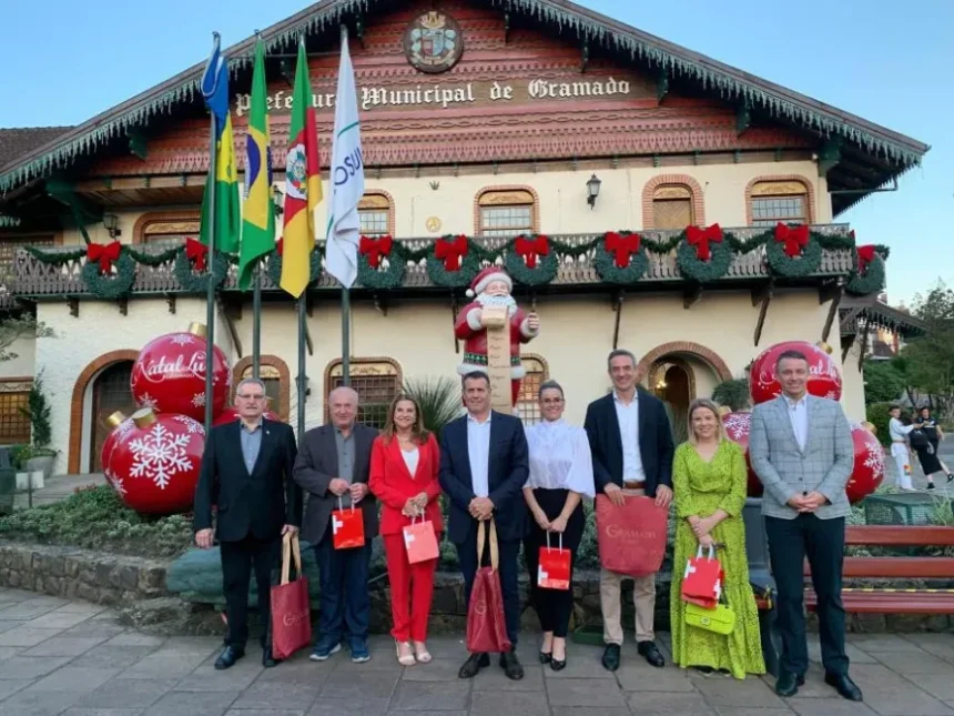 Vice-prefeito Luia Barbacovi recebe Embaixada da Suíça no Brasil em Gramado